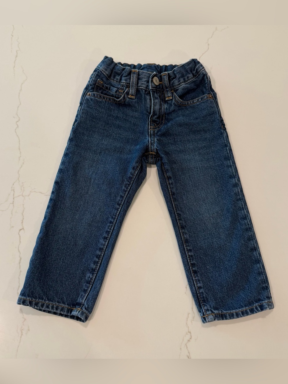 GAP Toddler Dark Blue Denim Jeans with Elastic Waist